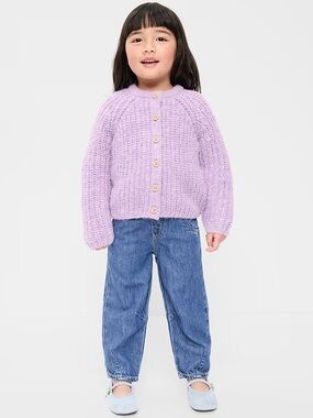 Old Navy Pull-On Barrel-Leg Jeans Medium Wash 2T NWT IN PACKAGE